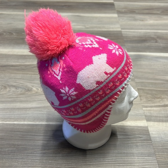 The North Face Pink Knit Kids Hat - Picture 2 of 6